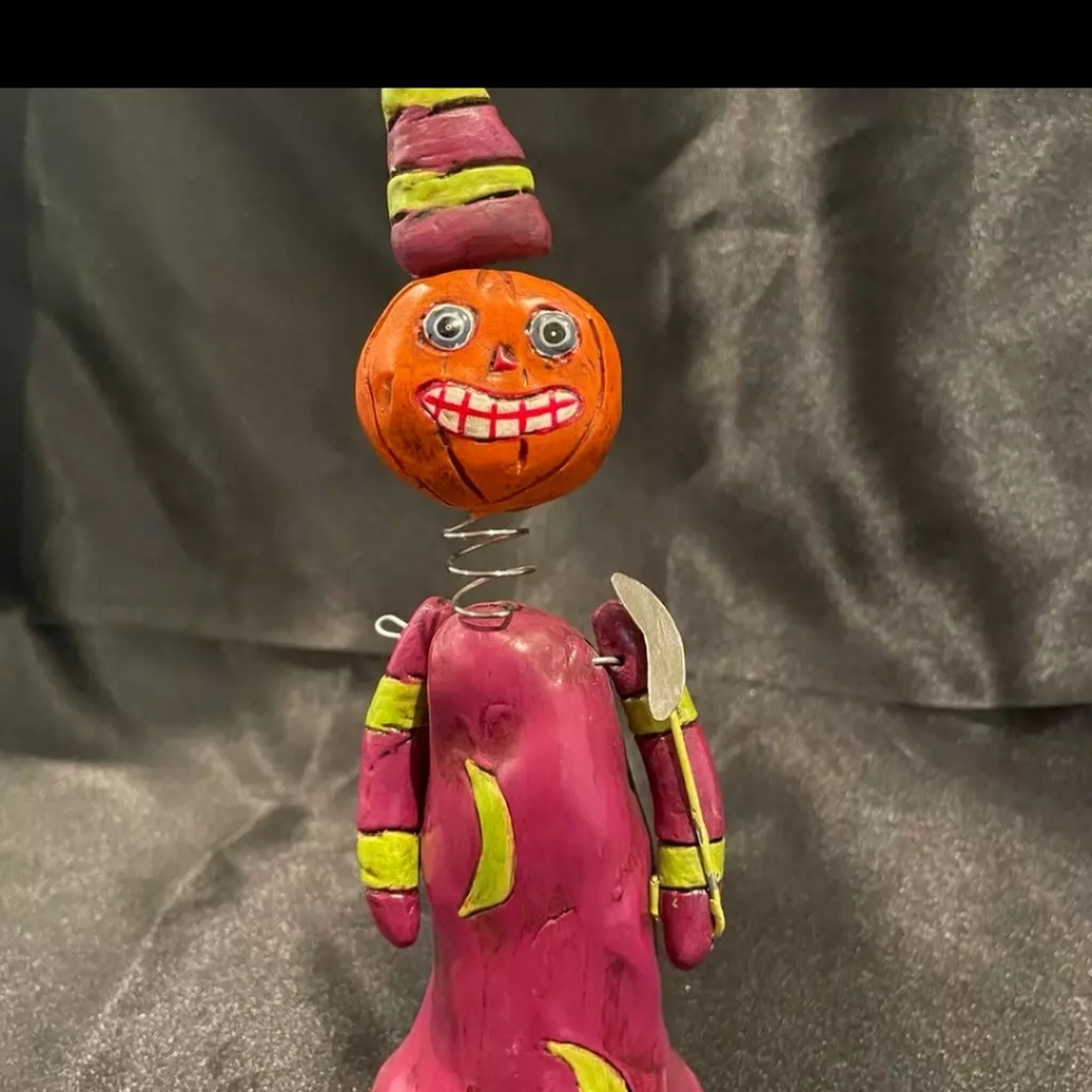 Penny McAllister Hinged Jack-O-Lantern Wizard Figurine by Midwest Cannon Fall